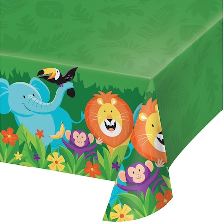 Jungle Safari Plastic Tablecloth, 102x54, 6PK